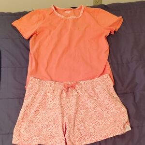 Lands' End Women's Peach Pajama Set